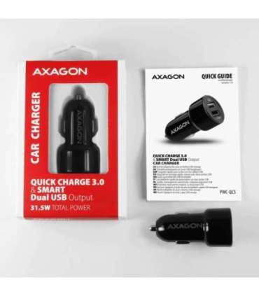 AXAGON Dual car charger, 31.5W PWC-QC5