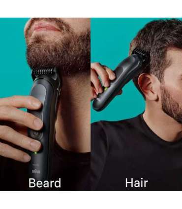 Braun 17-in-1 Multi-grooming Style Kit MGK7491 Cordless Number of length steps 13 Grey