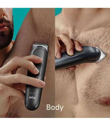 Braun 17-in-1 Multi-grooming Style Kit MGK7491 Cordless Number of length steps 13 Grey