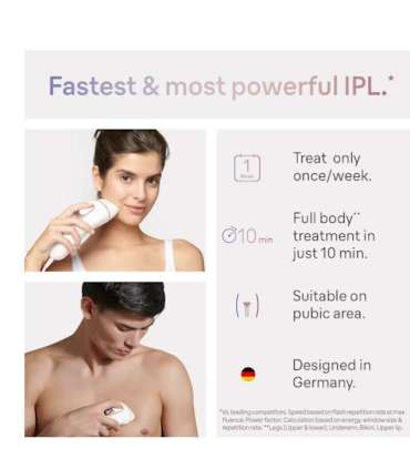 Braun IPL Epilator PL7147 Skin i·expert Number of power levels 10 White/Pink