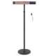 TunaBone Electric Standing Patio Heater, Single carbon golden tube TB2580ST-01 Patio heater 2500 W Black