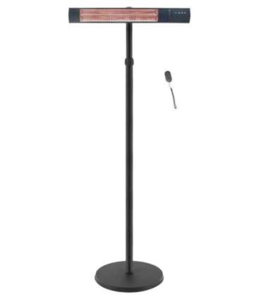 TunaBone Electric Standing Patio Heater, Single carbon golden tube TB2580ST-01 Patio heater 2500 W Black