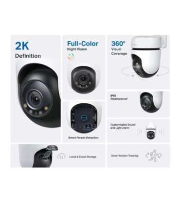 TP-LINK Pan/Tilt Security Wi-Fi Camera Tapo C510W Dome 3 MP 3.9mm IP65 H.264 MicroSD, up to 512 GB