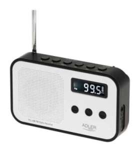 Adler Digital radio PLL AM/FM AD 1907 Alarm function White/Black