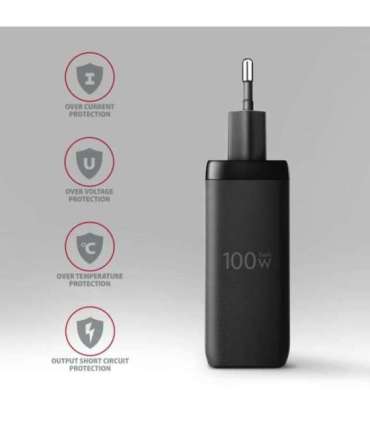 AXAGON GaN wallcharger, 3x port (USB-A + 2x USB-C), PD3.0/PPS/QC4+/SFC2.0/AFC/SCP/FCP/Apple, 100W ACU-DPQ100