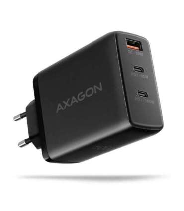 AXAGON GaN wallcharger, 3x port (USB-A + 2x USB-C), PD3.0/PPS/QC4+/SFC2.0/AFC/SCP/FCP/Apple, 100W ACU-DPQ100