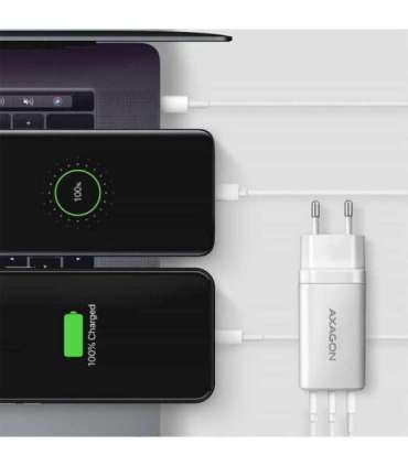 AXAGON GaN wallcharger 3x port (USB-A + 2x USB-C), PD3.0/PPS/QC4+/SFC2.0/AFC/SCP/FCP/Apple, 65W ACU-DPQ65W