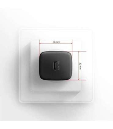 AXAGON Sil wallcharger 1x port USB-C, PD3.0/PPS/QC4+/SFC/AFC/Apple, 30W ACU-PD30