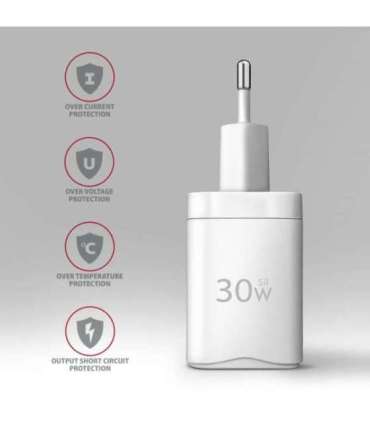AXAGON Sil wallcharger 1x port USB-C, PD3.0 /PPS/QC4+/SFC/AFC/Apple, 30w ACU-PD30W