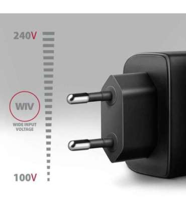 AXAGON GaN wallcharger 2x port (USB-A + USB-C), PD3.0/PPS/QC4+/SFC2.0/AFC/SCP/FCP/Apple, 45W ACU-PQ45