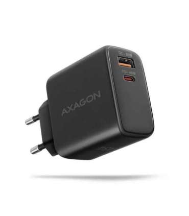 AXAGON GaN wallcharger 2x port (USB-A + USB-C), PD3.0/PPS/QC4+/SFC2.0/AFC/SCP/FCP/Apple, 45W ACU-PQ45
