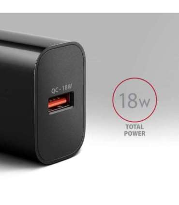 AXAGON Wallcharger 1x port USB-A, QC3.0/AFC/FCP/Apple, 18W ACU-QC18