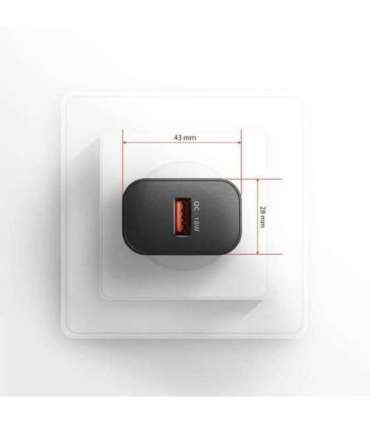 AXAGON Wallcharger 1x port USB-A, QC3.0/AFC/FCP/Apple, 18W ACU-QC18