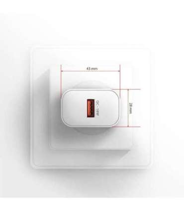 AXAGON Wallcharger 1x port USB-A, QC3.0/AFC/FCP/Apple, 18W ACU-QC18W