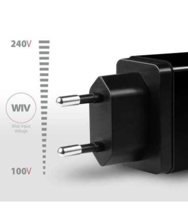 AXAGON Dual wallcharger 240V/2x USB port QC3.0/AFC/FCP and 5V-1.2A, 24W ACU-QS24