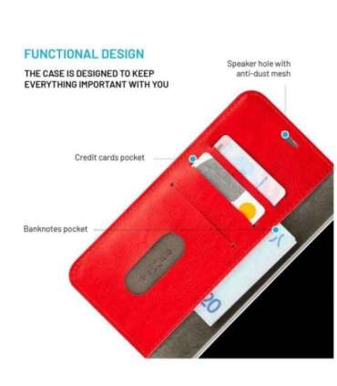 Fixed Opus Book Case Samsung Galaxy A36 5G/A56 5G Leather Red