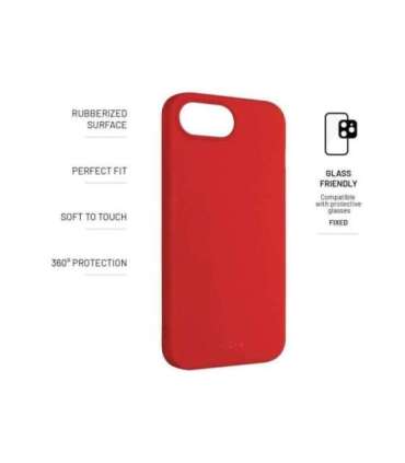Fixed Story Back Cover Apple iPhone 16e Rubber Red