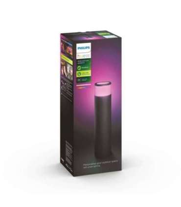 Philips Hue WCA Calla Outdoor Large Bollard, Black 8 W 2000-6500 Hue White Colour Ambiance