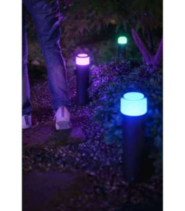 Philips Hue WCA Calla Outdoor Large Bollard, Black 8 W 2000-6500 Hue White Colour Ambiance