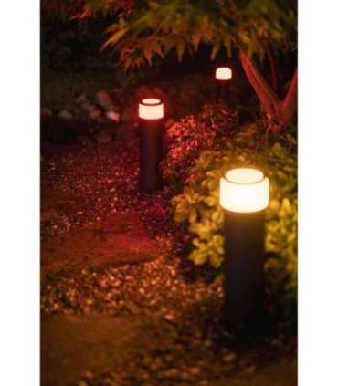 Philips Hue WCA Calla Outdoor Large Bollard, Black 8 W 2000-6500 Hue White Colour Ambiance