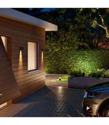 Philips Hue WCA Resonate Outdoor Downward Wall Lantern, Black 8 W 2000-6500 Hue White Colour Ambiance