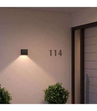 Philips Hue WCA Resonate Outdoor Downward Wall Lantern, Black 8 W 2000-6500 Hue White Colour Ambiance