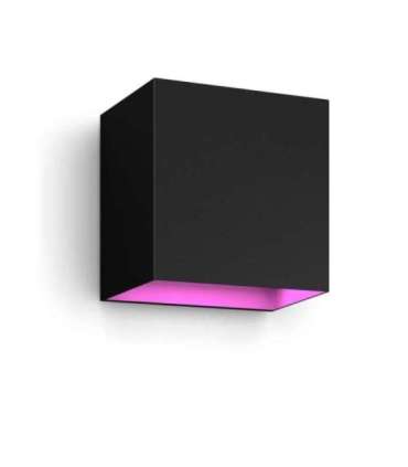 Philips Hue WCA Resonate Outdoor Downward Wall Lantern, Black 8 W 2000-6500 Hue White Colour Ambiance