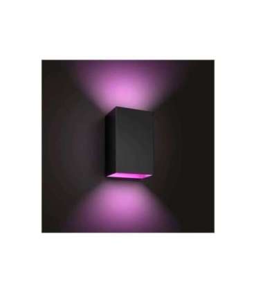 Philips Hue WCA Resonate Outdoor Wall Lantern, Black 8 W 2000-6500 Hue White Colour Ambiance