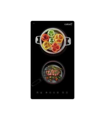 CATA Hob TD 3002 BK Vitroceramic Number of burners/cooking zones 2 Touch Timer Black