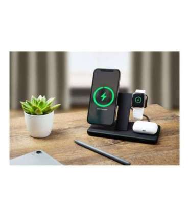 Fixed MagPowerstation 3-in-1 wireless charging stand with MagSafe mount support FIXMPOS-BK