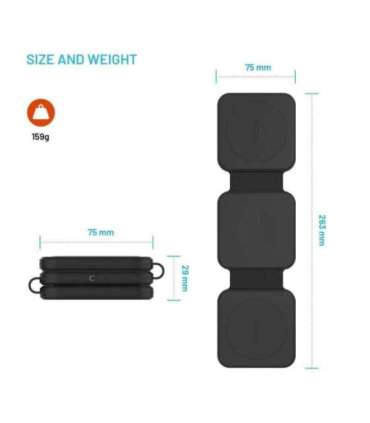 Fixed Wireless Foldable Charger 3in1 Flex for Samsung FIXFLE-SA-BK