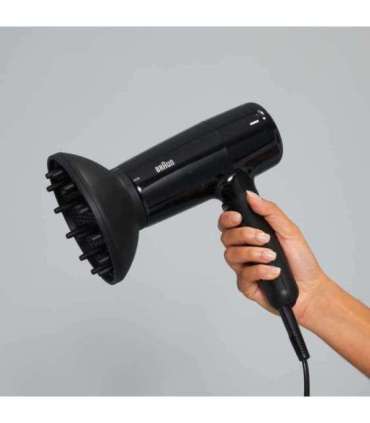 Braun Hair dryer BRHD225E 2200 W Number of temperature settings 3 Ionic function Diffuser nozzle Black