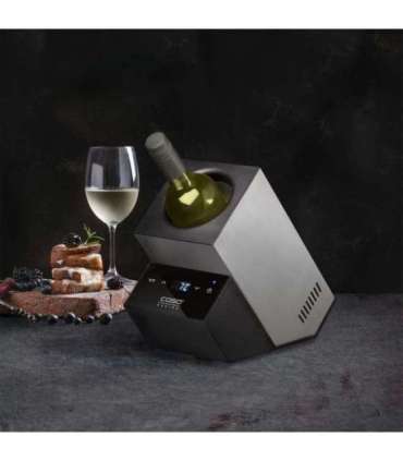 Caso Wine Cooler WineCase Deluxe Inox Bottles capacity 1 Black/Silver