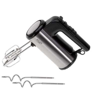 Adler Hand mixer AD 4232 Hand Mixer 900 W Number of speeds 5 Turbo mode Black/Stainless Steel