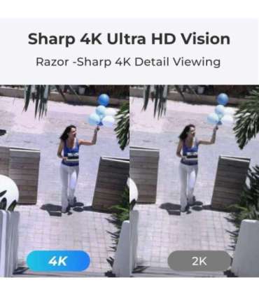 Reolink 4K PoE IK10 Camera with 5X Optical Zoom P437 Dome 8 MP 2.7-13.5mm IP67 H.265 Micro SD, Max. 256