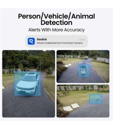 Reolink 4K PoE IK10 Camera with 5X Optical Zoom P437 Dome 8 MP 2.7-13.5mm IP67 H.265 Micro SD, Max. 256