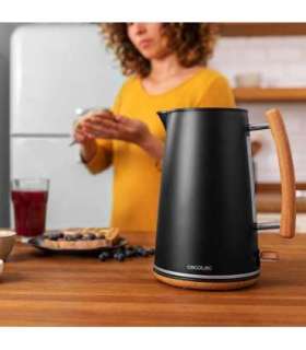 Cecotec Kettle ThermoSense 400 Electric 3000 W 1.7 L Stainless steel/BPA 360° rotational base Black Woody