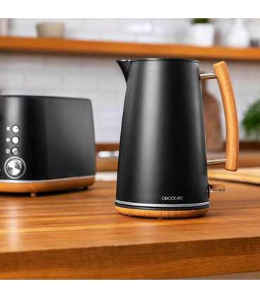 Cecotec Kettle ThermoSense 400 Electric 3000 W 1.7 L Stainless steel/BPA 360° rotational base Black Woody