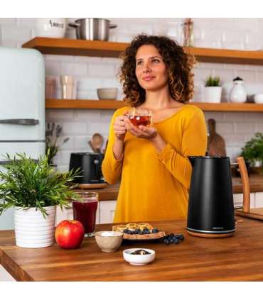 Cecotec Kettle ThermoSense 400 Electric 3000 W 1.7 L Stainless steel/BPA 360° rotational base Black Woody