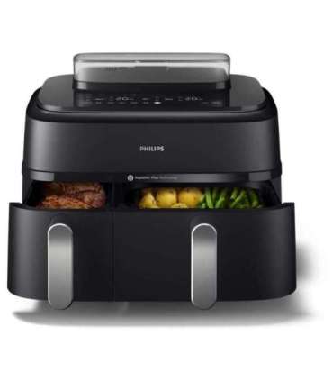 Philips Dual Basket Airfryer NA551/00 5000 Series Power 2750 W Capacity 9 L RapidAir Plus and Air Steam |