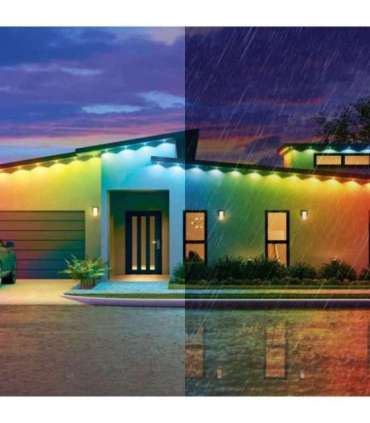 Nanoleaf Smart Multicolor Permanent Outdoor Lights Smarter Kit, 15m|16+ Million Colours