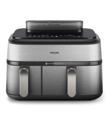 Philips Dual Basket Airfryer NA555/00 5000 series Power 2750 W Capacity 9 L RapidAir Plus Silver