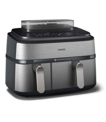 Philips Dual Basket Airfryer NA555/00 5000 series Power 2750 W Capacity 9 L RapidAir Plus Silver