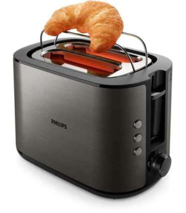 Philips Toaster HD2651/80 Viva Collection Power 1050 W Number of slots 2 Housing material Metal Black