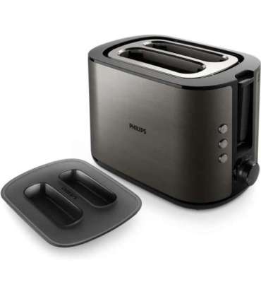 Philips Toaster HD2651/80 Viva Collection Power 1050 W Number of slots 2 Housing material Metal Black