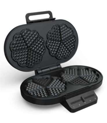 Princess Waffle Maker 132384 1200 W Number of pastry 10 Heart shaped Black
