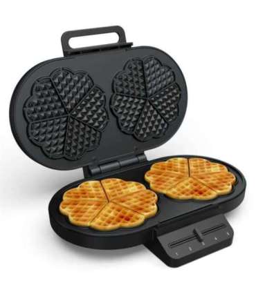 Princess Waffle Maker 132384 1200 W Number of pastry 10 Heart shaped Black
