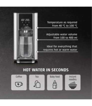 Caso Turbo hot water dispenser HW 620 Water Dispenser 2600 W 2.5 L Plastic/Stainless Steel Black/Stainless