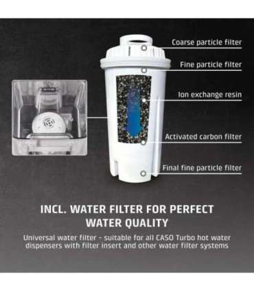 Caso Turbo hot water dispenser HW 620 Water Dispenser 2600 W 2.5 L Plastic/Stainless Steel Black/Stainless