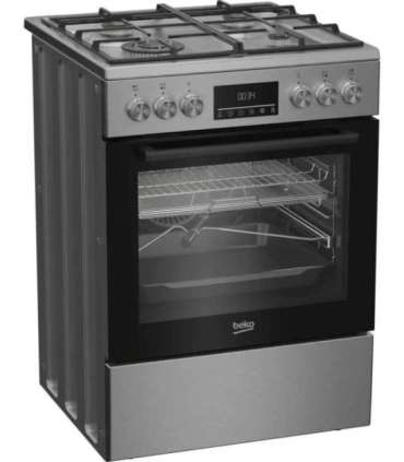 BEKO Cooker FBMA61330GXDT Hob type Gas Oven type Electric Stainless Steel Width 60 cm Grilling LED Depth